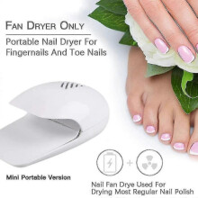 Nail Fan Dryer for Regular Nail Polish, Portable Nail Dryer Nail Art Polish Machine Quick Dry Nail Polish Gel Nail Dryer Blower for Fingernail Toenail