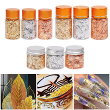 3 Bottles Golden Foil Flakes Gilding Flakes Made
