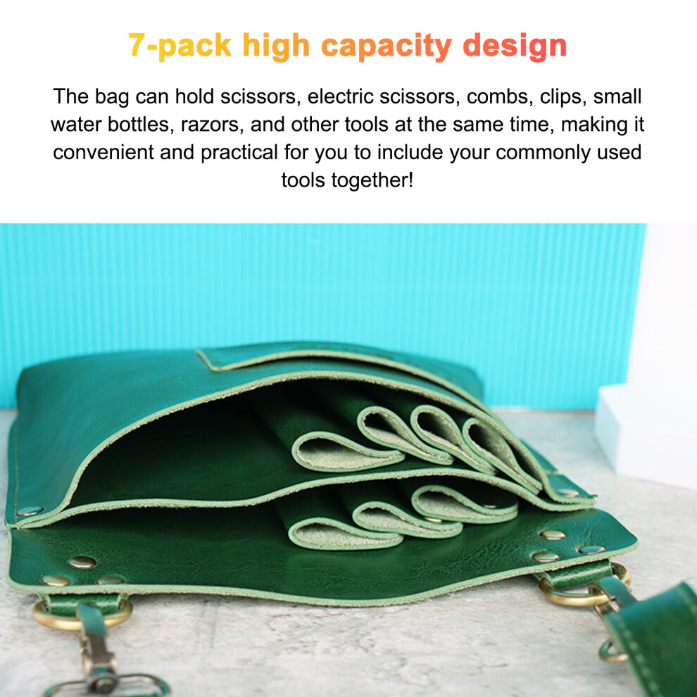 Barber Scissors Bag Hairstylist Waist Bag 7-Slot 8195014391939