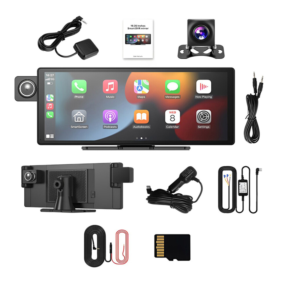 10.26 Screen Car Dash Cam 3Lens 2K Front Inside 1080P Rear Dash Cam-image-OPC-PJS7YJZ-NEW