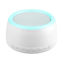 Desktop wiederaufladbare weiße Rauschmaschine Schlaftherapiegerät mit 30 beruhigenden Klängen 30/60 Minuten Timer/Loop-Wiedergabe Bluetooth