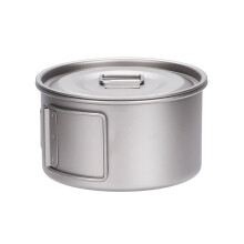 Bol de camping en titane, finition mate, 450ml, gris foncé, 10059mm