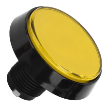 Bouton rond plat à LED 60 mm 2,4 po 12 V 10 A Jaune