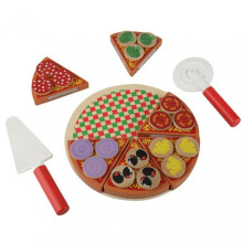 Wooden Veg Pizza Food Diy Toys Set Role Play Toys for Children Kids Learning Educational Gift