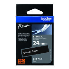 Cinta para P-Touch - BROTHER - STe151 - Negro - 2,4 cm x 3 m - Compatible con varios modelos