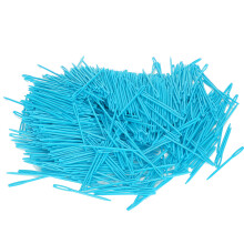 1000 pièces d'aiguilles à coudre en plastique à œil large bleues 7 cm