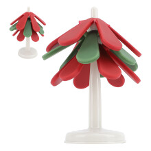 Sous-verre en silicone en forme d'arbre, 4 pièces, 9,5 cm Noël multicolore