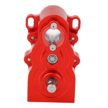 D1RC Boîte de vitesses en aluminium usinée CNC rouge pour SCX10 1/10