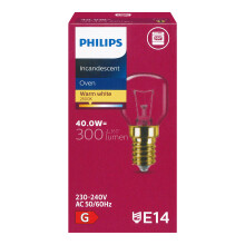 Philips Oven Lamp Bulb (300Lm, E14, 40W, 230V, 300C, P45) (50279890003)
