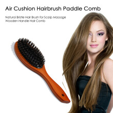 Air Cushion Hairbrush Paddle Comb Natural Bristle