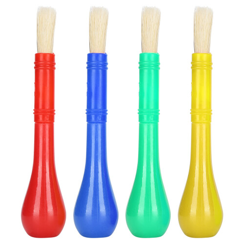 Set di pennelli per bambini - 4 pezzi, 14,8 cm, Blu Rosso Verde 1