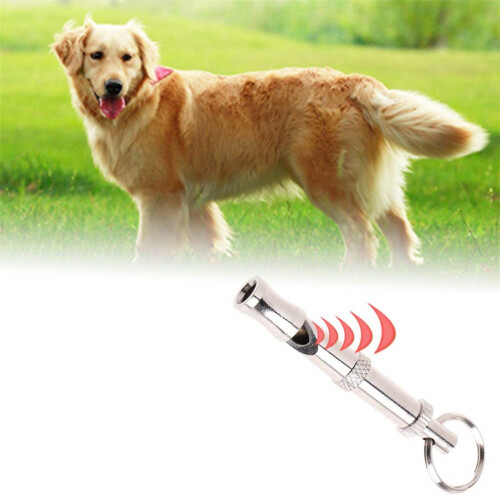 Portable Pet Dog Whistle Keychain Two Tone