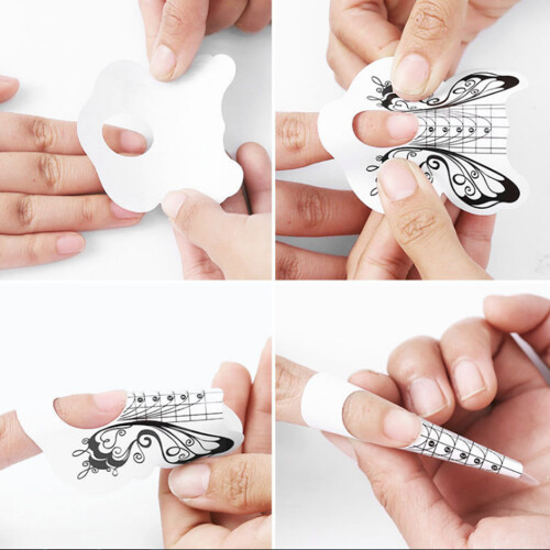 100PCS Nails Form Nail Sticker Art Tips Guide