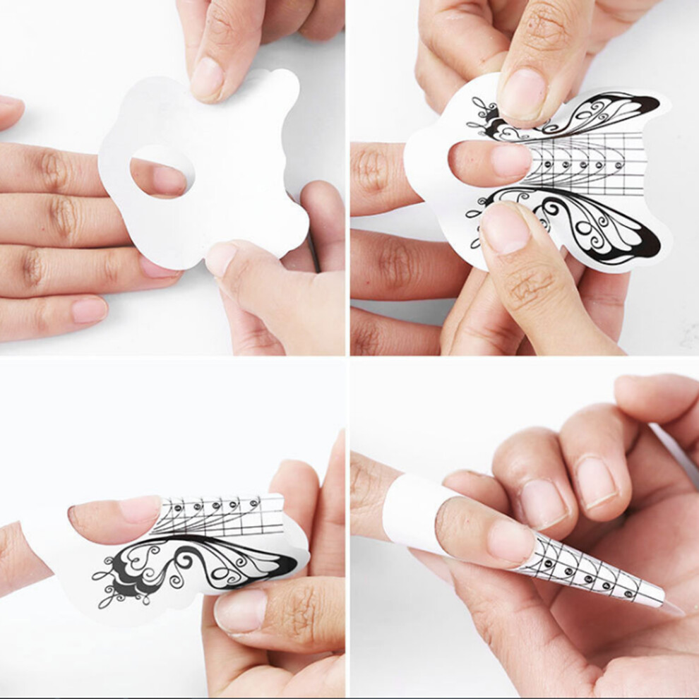 100PCS Nails Form Nail Sticker Art Tips Guide