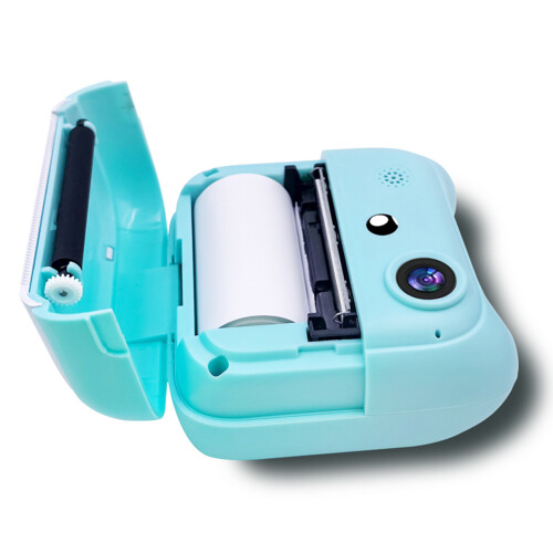 (Blue) Digital Camera 2.4 Inch Kis Instant rint igital Ca 2