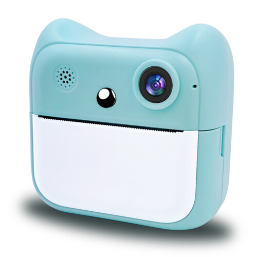 (Blue) Digital Camera 2.4 Inch Kis Instant rint igital Ca 1