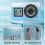 (Blue) Digital Camera 70 2.8+1.44 Inch ual Screen Waterro 6