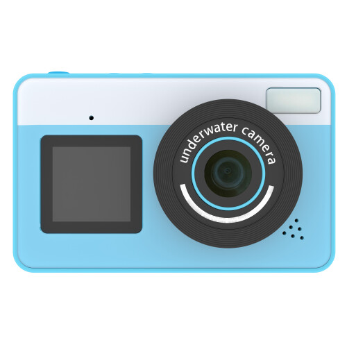 (Blue) Digital Camera 70 2.8+1.44 Inch ual Screen Waterro