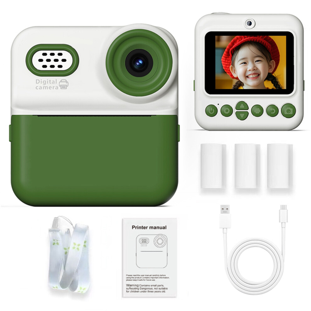 (Green) Digital Camera 03 Instant Rint Camera For Kis 1080 Green 6914275173557