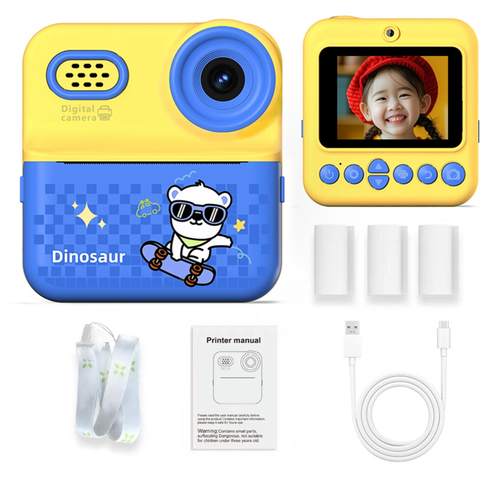 (Blue) Digital Camera 03 Instant Rint Camera For Kis Atte Blue 6914271027786