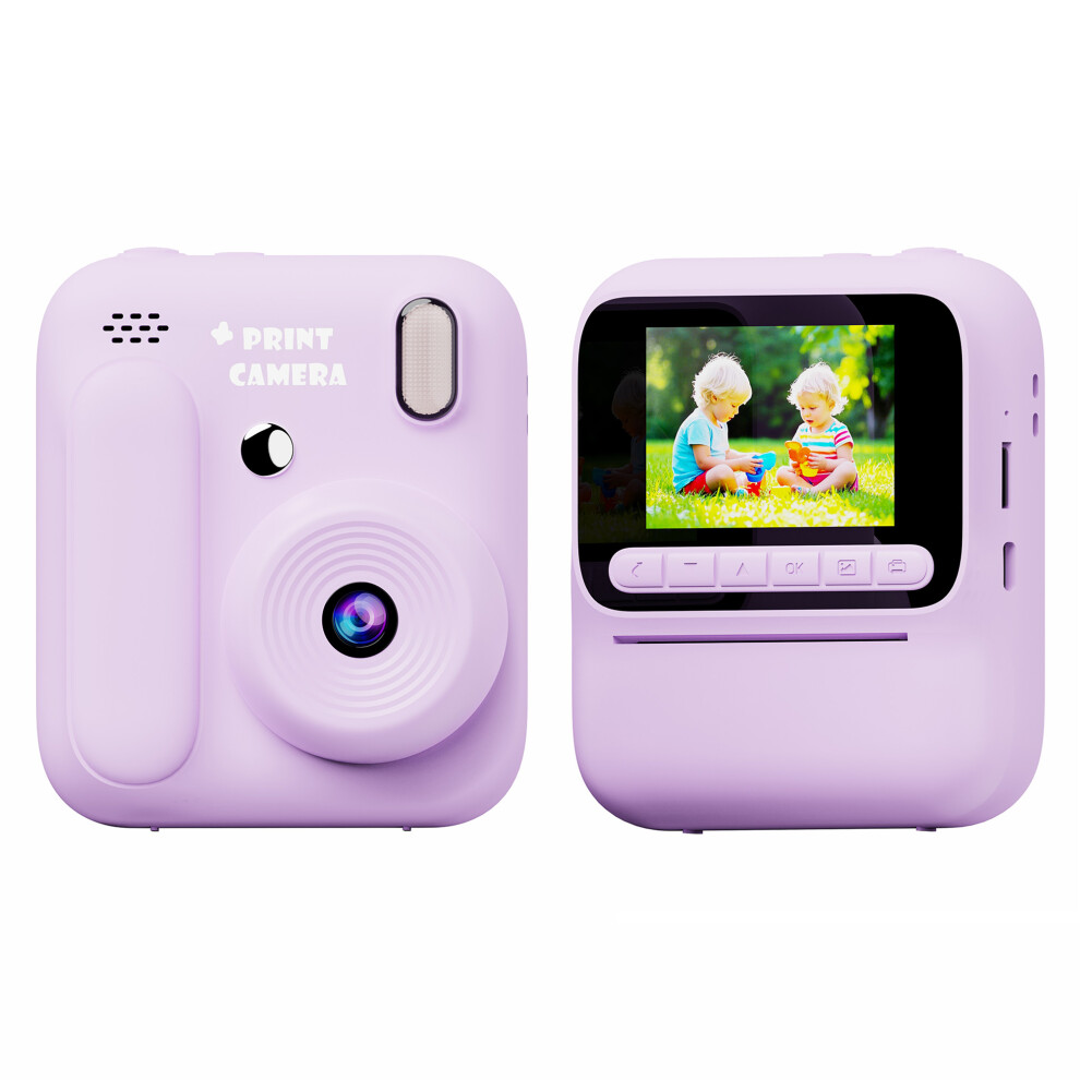 (Purple) Digital Camera 2.4 Inch IS Screen Instant rint Cam-image-OPC-PJS8BQV-NEW