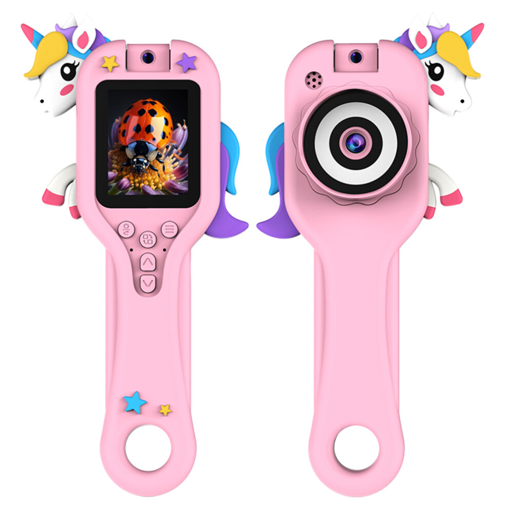 (Pink Unicorn) Digital Camera HYF1 500X Magnification 2.0 Inch Sc-image-OPC-PJS8BSV-NEW