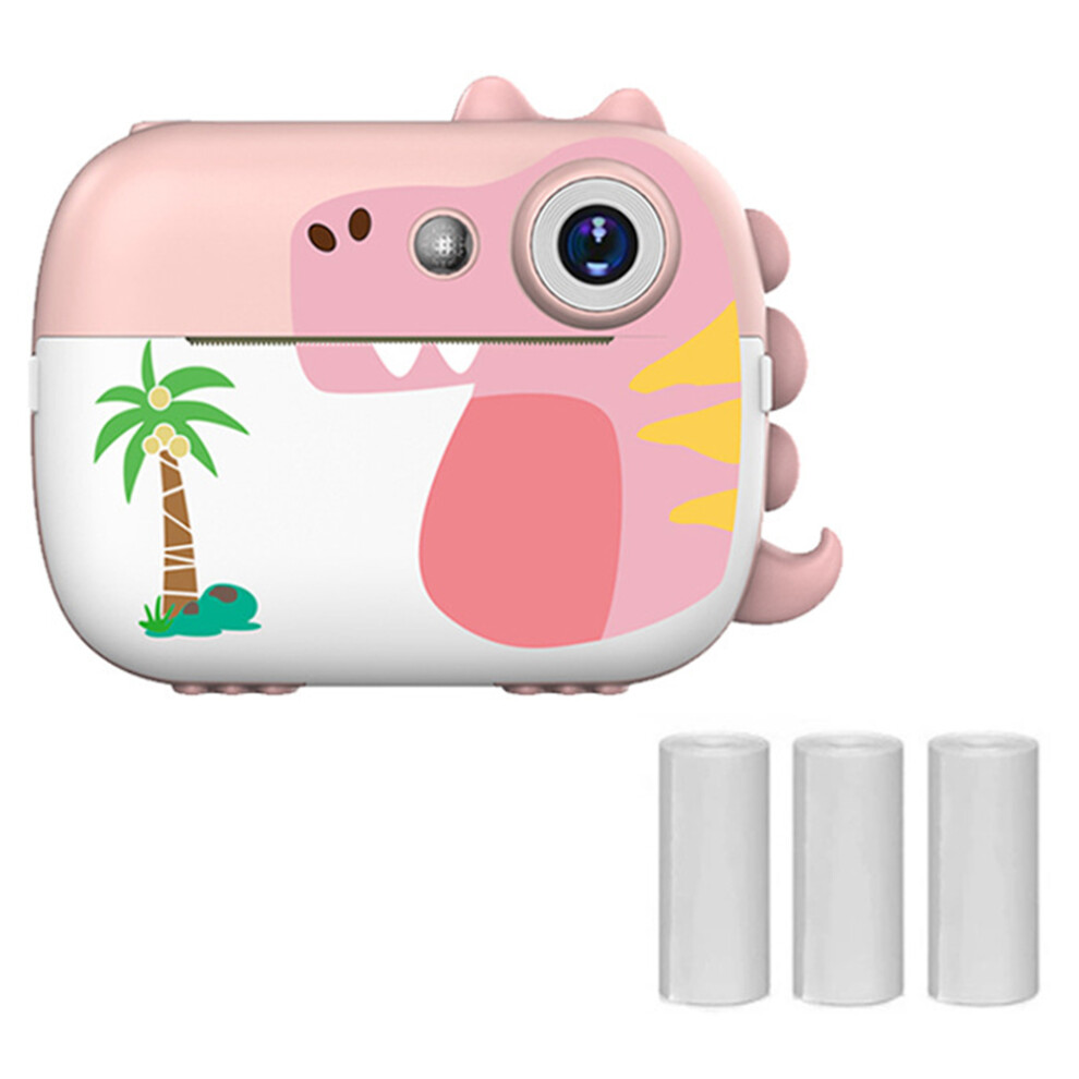 (Pink) Digital Camera 1 Cartoon inosaur H ual Lens Kis ig-image-OPC-PJS8C2D-NEW