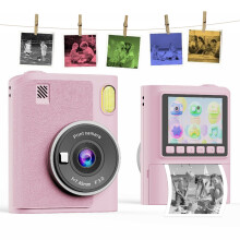 (Pink) Digital Camera Z900 2.4 Inch Instant rint Camera K