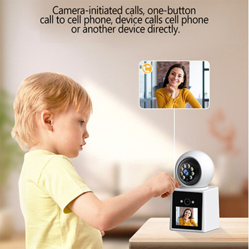 (EU Plug) Video Chat Camera Home Security Dual Lens Phone Ap 1