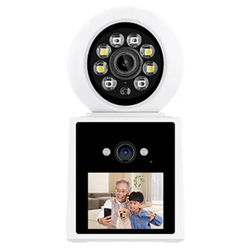 (EU Plug) Video Chat Camera Home Security Dual Lens Phone Ap