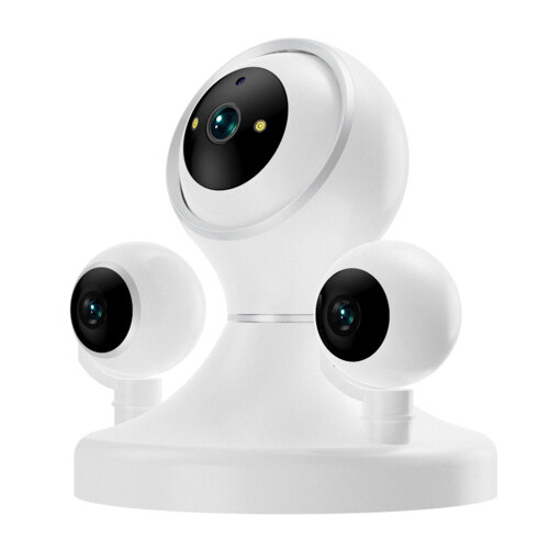 (EU Plug) HD WiFi Camera Motion Detection Night Vision 3-Len