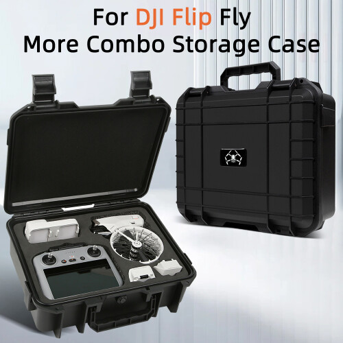 (Black) Shockproof Case for DJI Flip Fly More Combo RC 2 1
