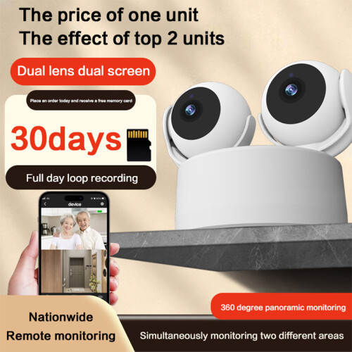 al Lens Home Surveillance Camera with Dual Screens 1