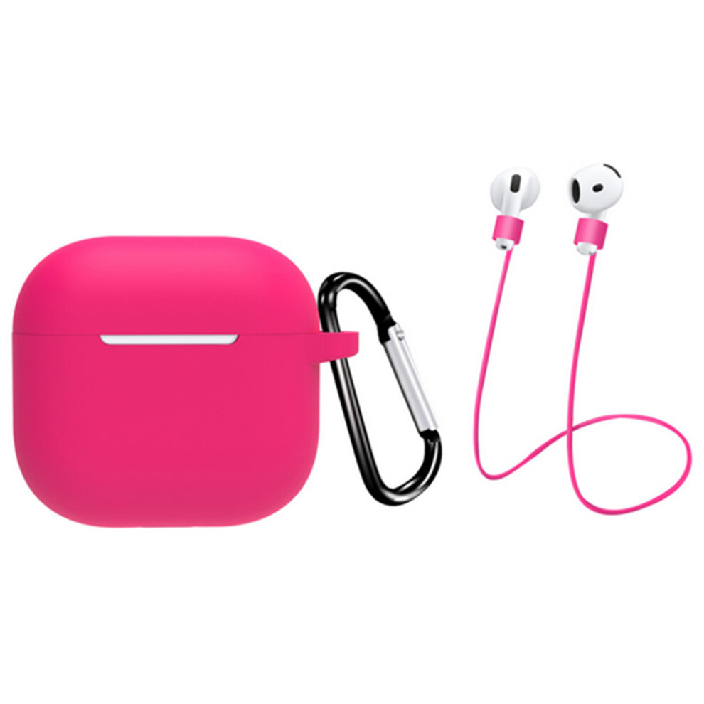 (Rose) For Airpods 4 Earbuds Silicone Case With Earphones 6914271427982