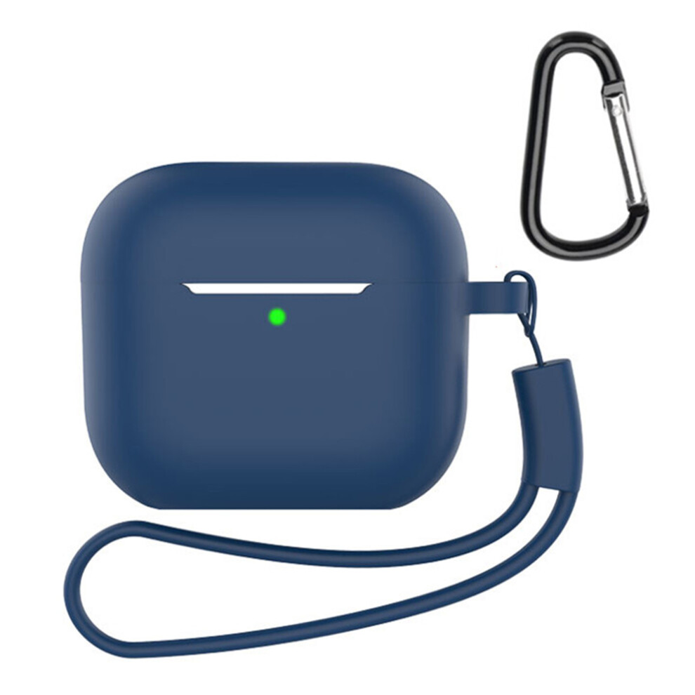 (Midnight ) For Airpods 4 Silicone Case 3 In 1 Protective Cove Blue 6914275433842