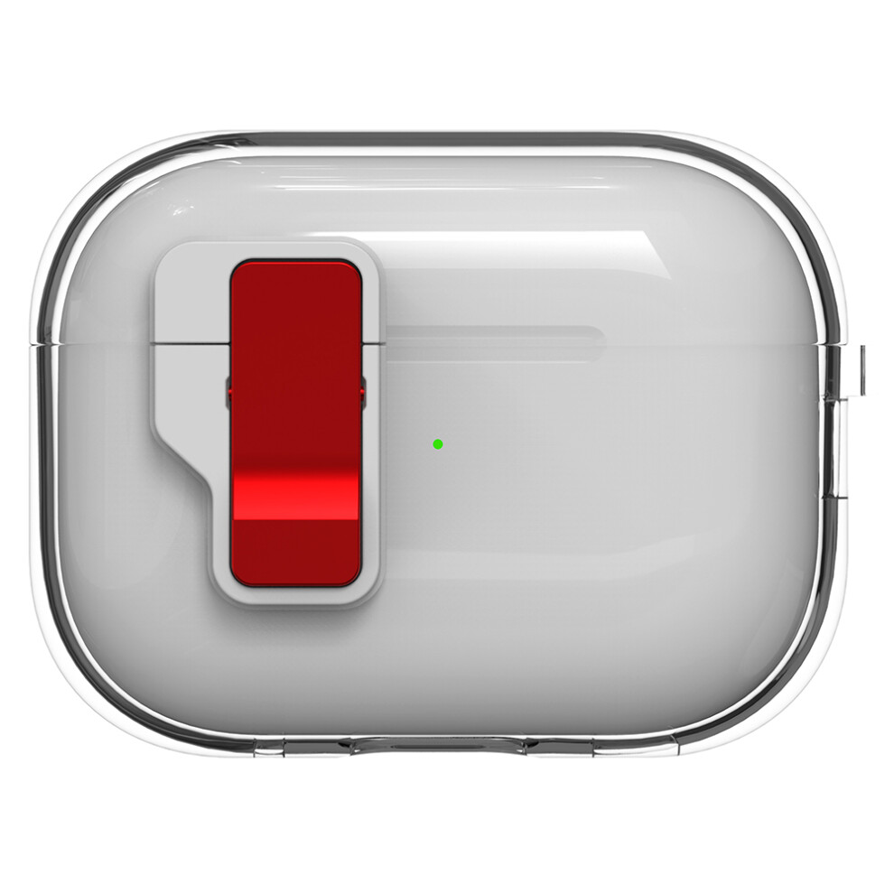 (Red) For Apple Airpods Pro Case Clear Crystal Automatic Red 6914271220033