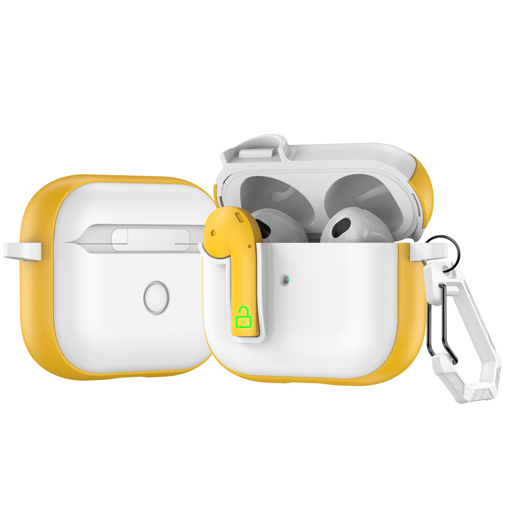 ( / Yellow) For Apple Airpods 3 Case Colorful Lock Buckle Shoc White/Yellow 6914277682583