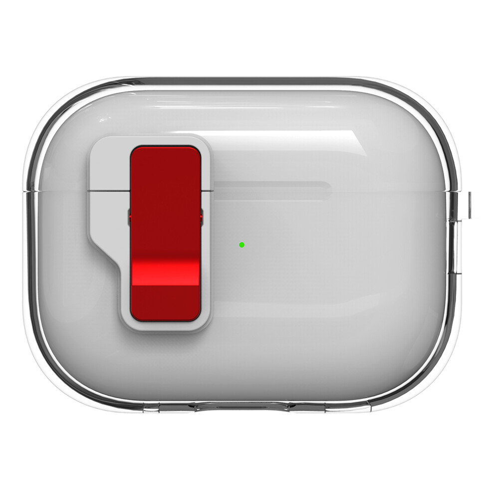 (Red) For Airpods Pro 2 Case Clear Crystal Automatic Swi Red 6914275034841