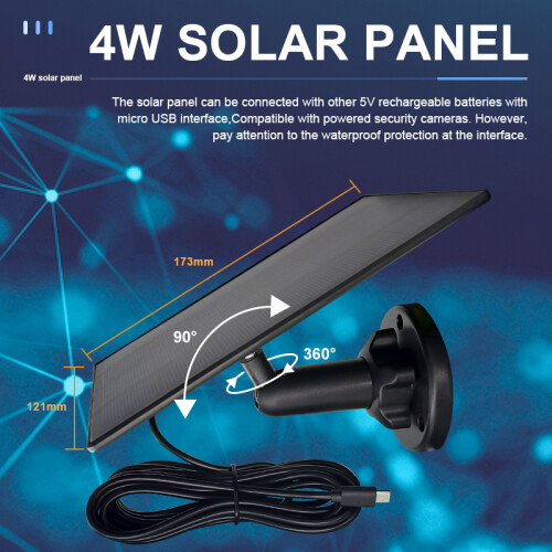 (UK Plug) SN-P8-SP Solar Powered Security Camera Home Monito 2