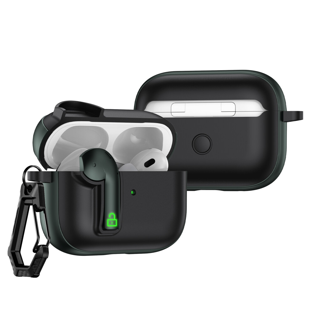 (Black / Army Green) For Apple Airpods Pro Case Colorful Lock Buckle Sh Green,Black 6914275951391