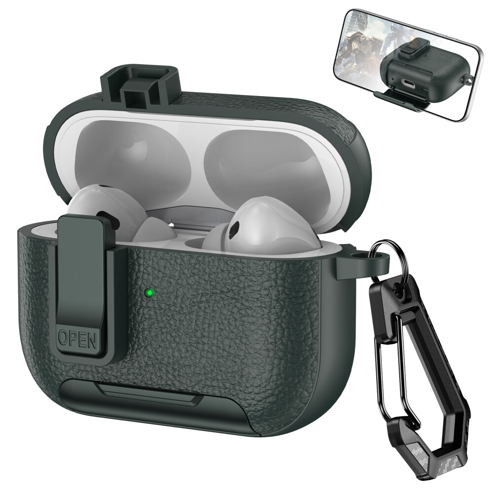 (Army ) For Apple Airpods Pro Protective Case With Stand L Green 6914270837072