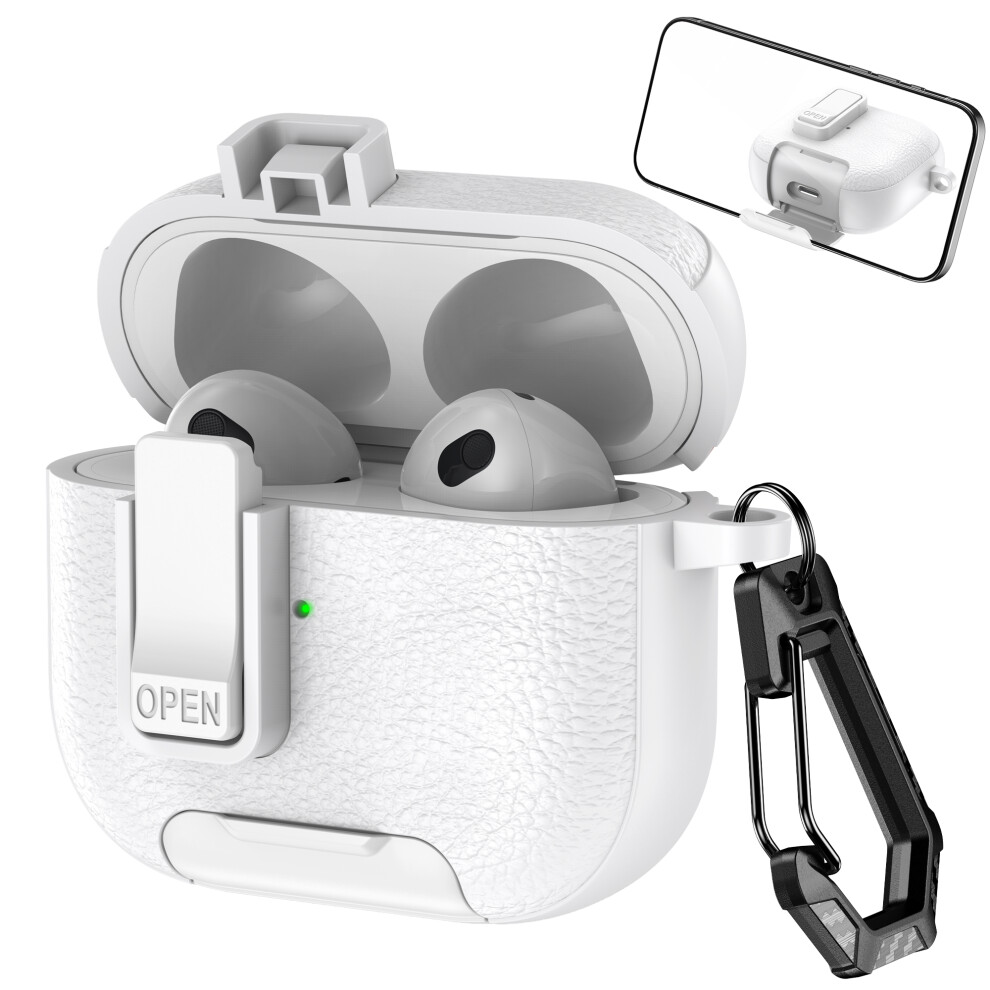 (White) For Apple Airpods 3 Protective Case With Stand Lit White 6914278285561