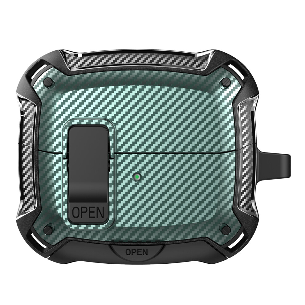 ( / Green) For Samsung Galaxy Buds3 Pro / Buds3 Case Carbon Black/Green 6914282195917