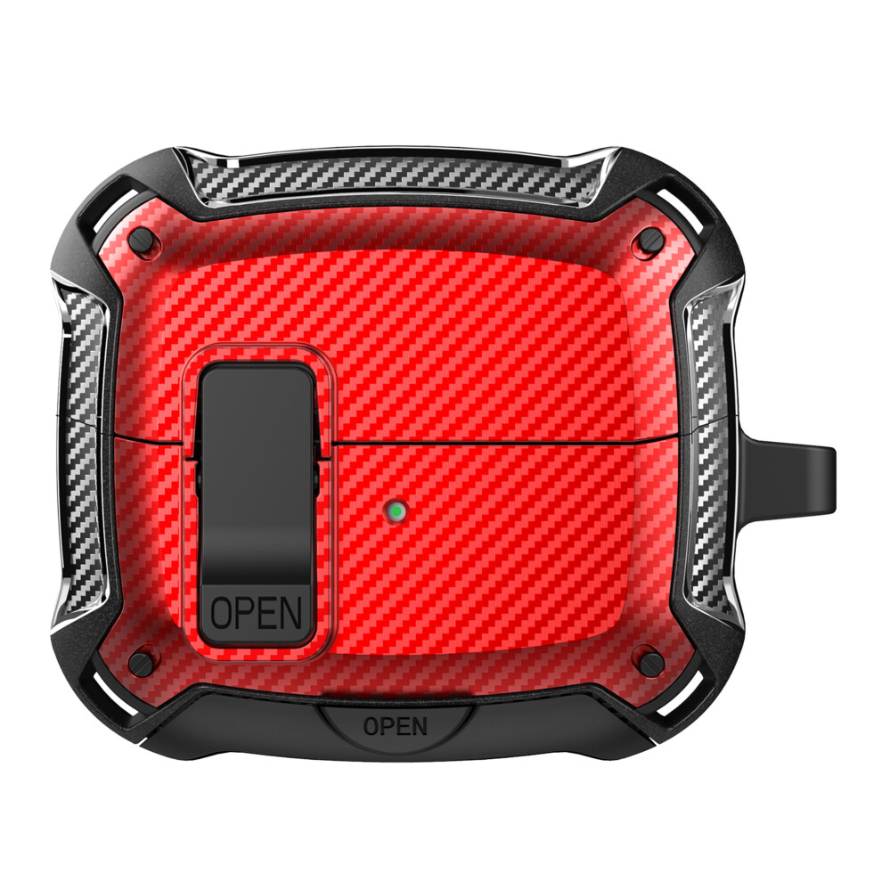 ( / Red) For Samsung Galaxy Buds3 Pro / Buds3 Case Carbon Black/Red 6914285019814