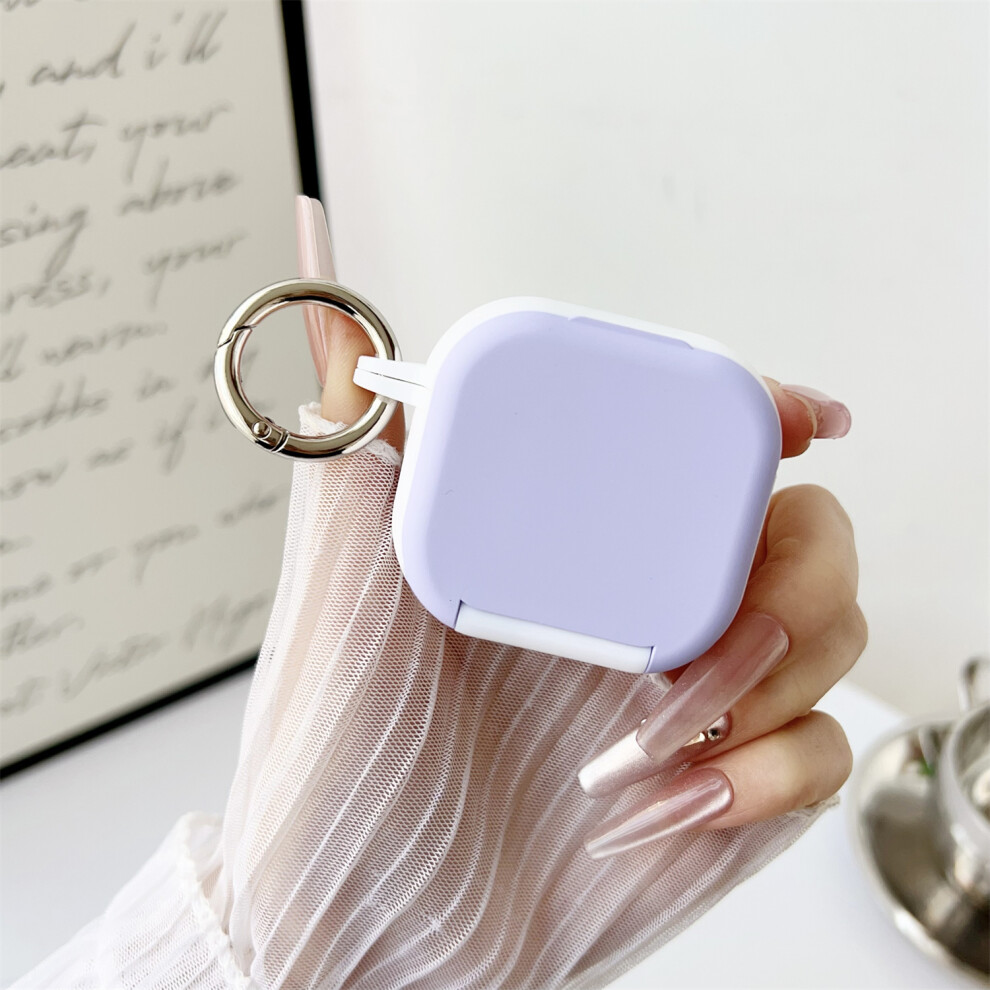 (+Purple) For Apple Airpods 4 Earphone Case Tpu Pc Shockproo White/Purple 6914287184541
