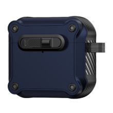 (Dark Blue) For AirPods 4 with ANC Case TPU + PC Earphone Cove