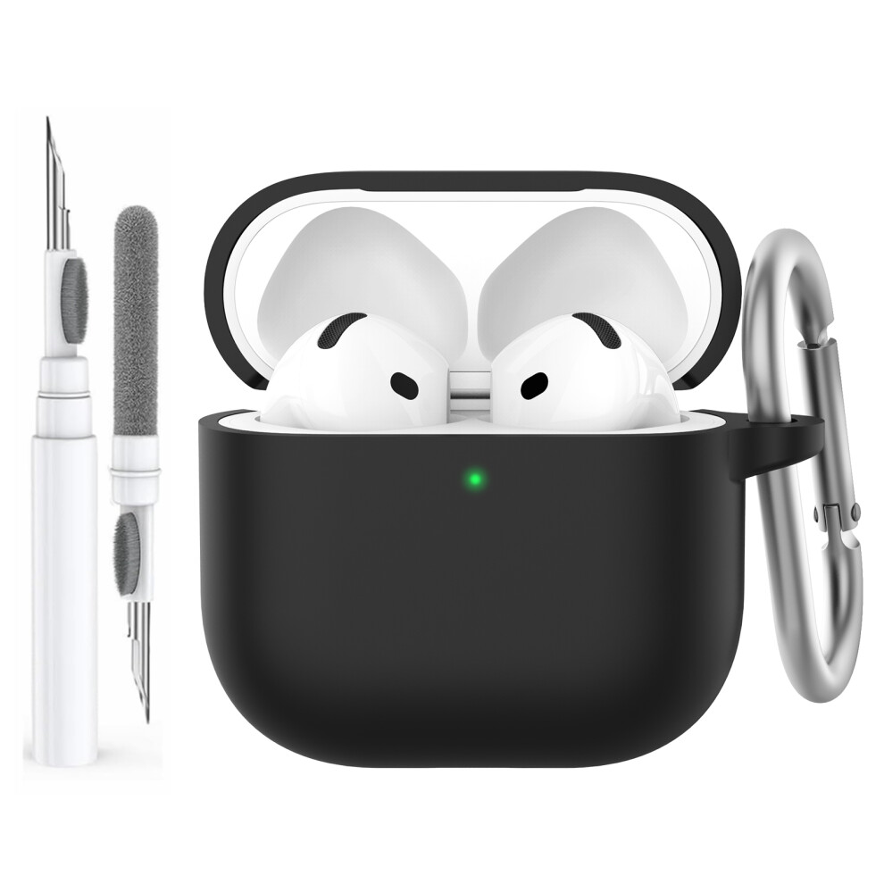 (Black) Wg163 For Airpods 4 Silicone Case Earphone Cover W Black 6914280107493