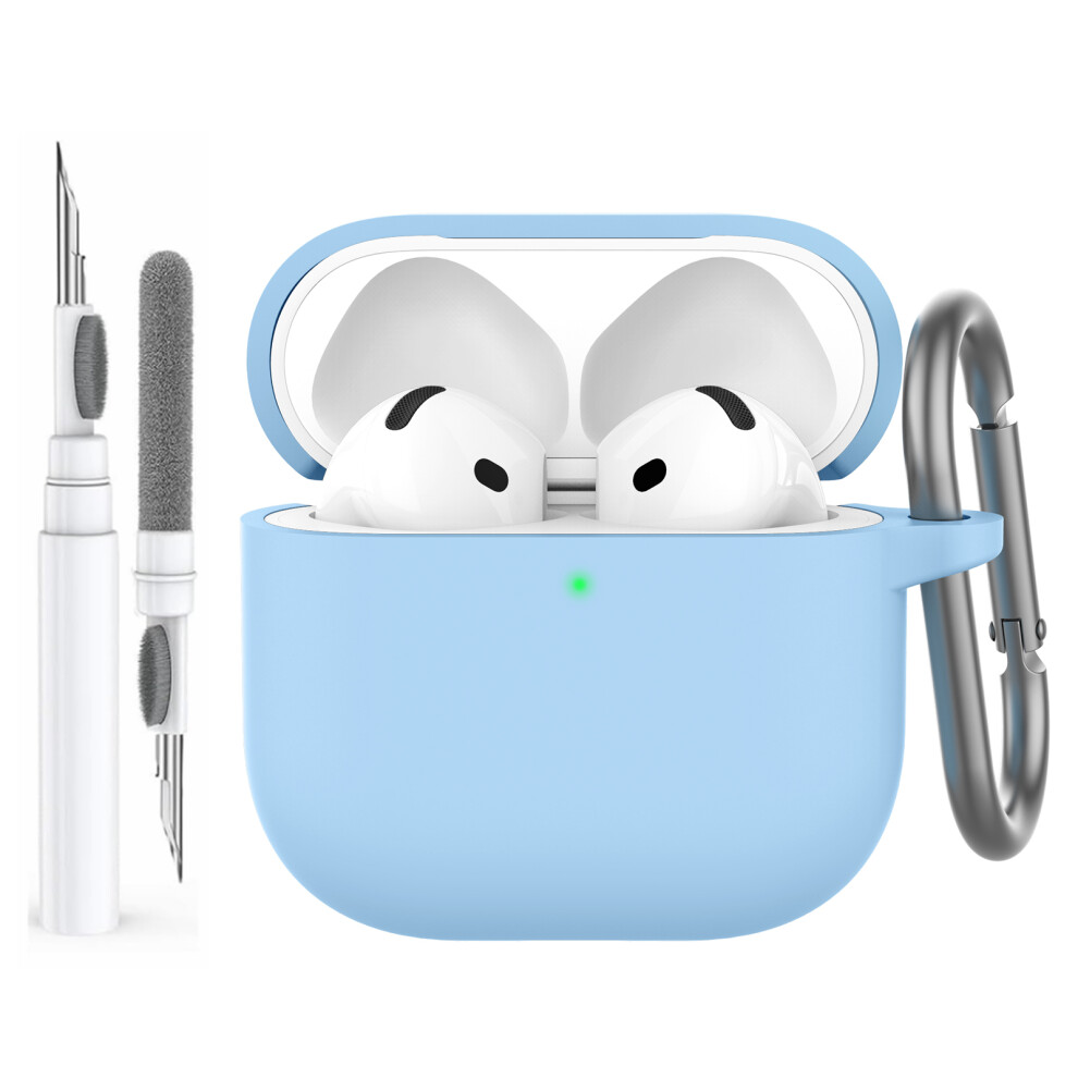(Sky Blue) Wg163 For Airpods 4 Silicone Case Earphone Cover W Sky Blue 6914284955687