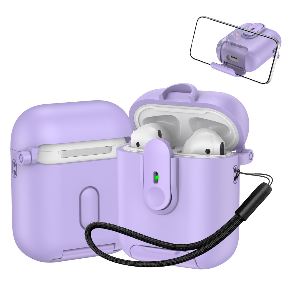 (Purple) Switch Lock Case For Apple Airpods With Wireless C Purple 6914288238007