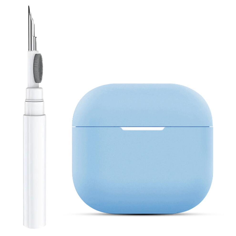(Sky Blue) For Airpods 4 Silicone Earbuds Case Soft Protectiv Sky Blue 6914287605800